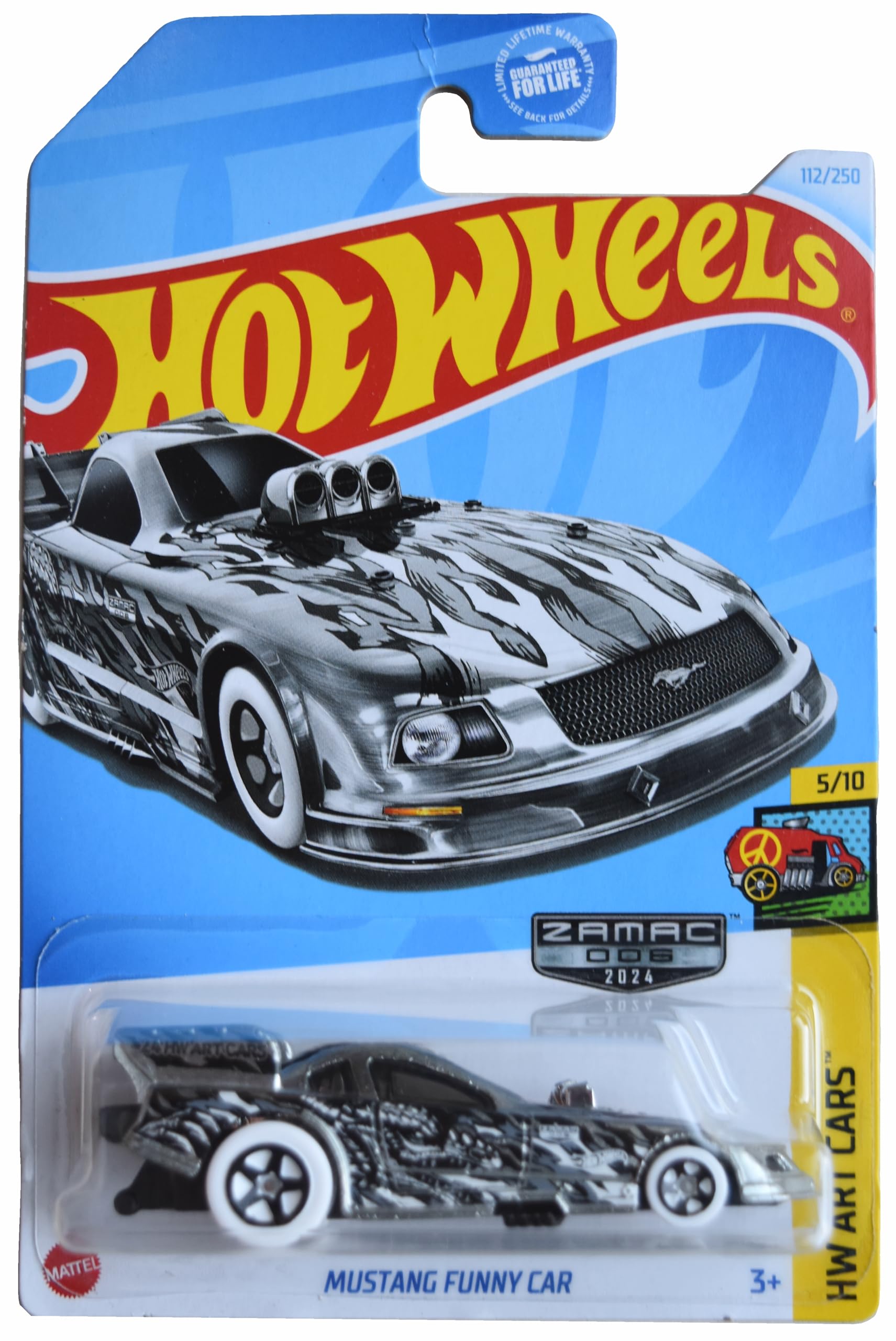 Amazon.com: Hot Wheels Zamac Mustang Funny Car, HW Art Cars 5/10
